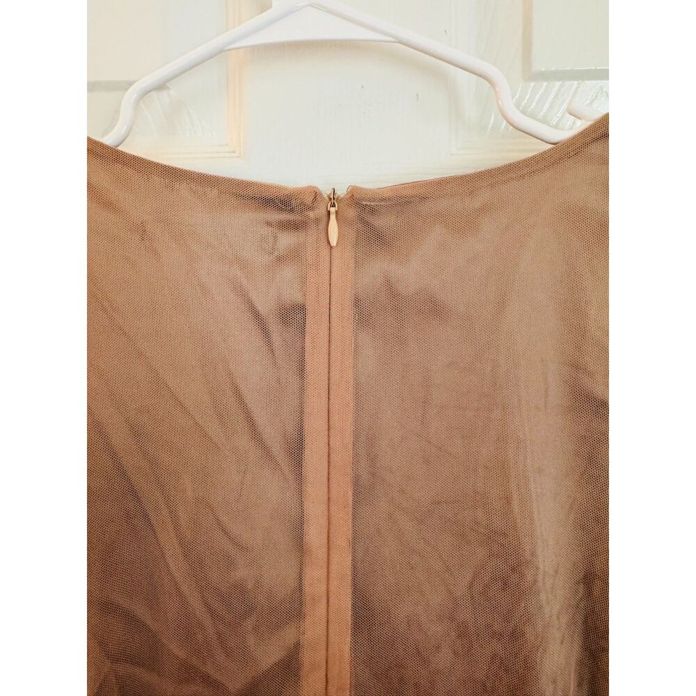 NWT Antonio Melani Nude Beige Beaded Cocktail Dress Sz 12 Embellished Sequin - Picture 8 of 12